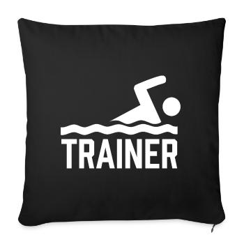 Swimming Coach Swimming Swimming Course Swimming Instructor - Sofa pillowcase 17,3'' x 17,3'' (45 x 45 cm) - black - Front