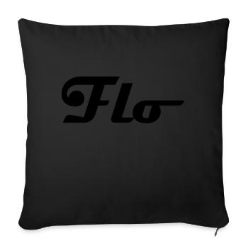 flo - Sofakissenbezug 45 x 45 cm - Schwarz - Vorne