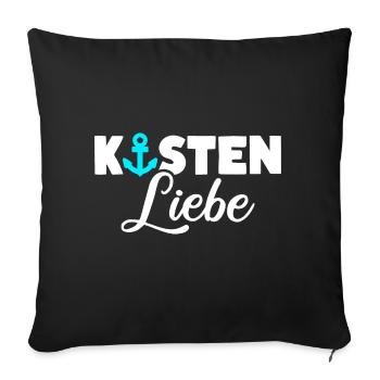 Küsten Liebe Anker Meer - Sofakissenbezug 45 x 45 cm - Schwarz - Vorne