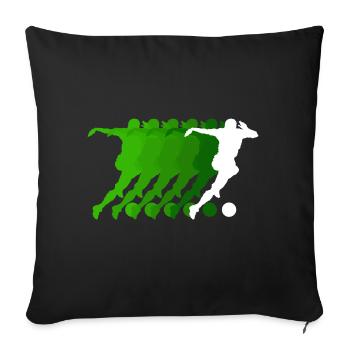 Football Striker Jersey Football Player - Sofa pillowcase 17,3'' x 17,3'' (45 x 45 cm) - black - Front