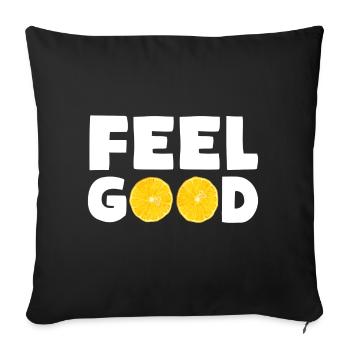 FEEL GOOD Citrons - Housse de coussin décorative 45 x 45 cm - noir - Devant