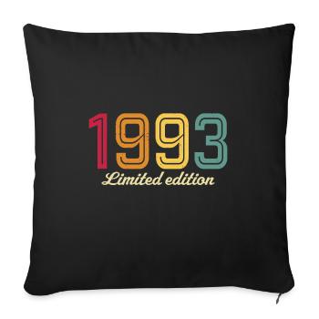 limited edition 1993 retro 1993 - Sofa pillowcase 17,3'' x 17,3'' (45 x 45 cm) - black - Front