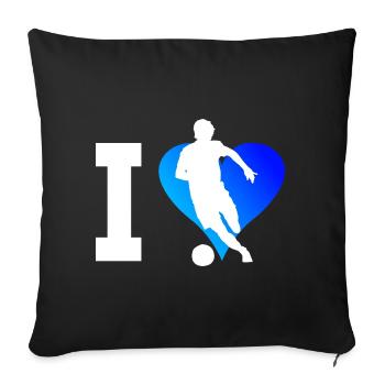 Football Football Soccer Soccer Game - Sofa pillowcase 17,3'' x 17,3'' (45 x 45 cm) - black - Front