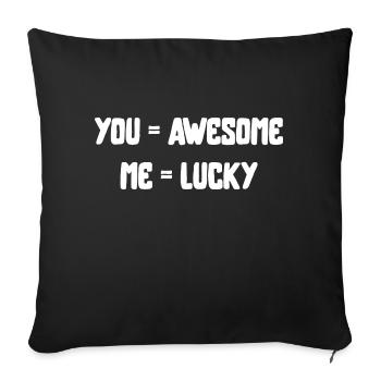 vous êtes génial amour Saint-Valentin en disant police - Housse de coussin décorative 45 x 45 cm - noir - Devant