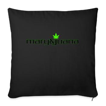 Marijuana - Housse de coussin décorative 45 x 45 cm - noir - Devant
