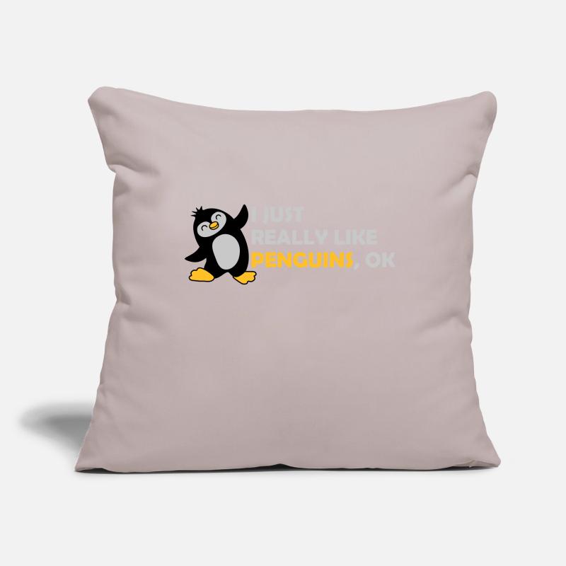 I just like penguins Sofa pillowcase 17,3'' x 17,3'' (45 x 45 cm)