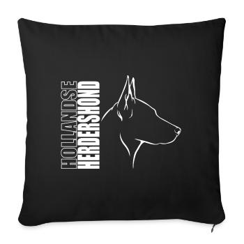 HOLLANDSE HERDERSHOND Profile Dogs Dog Wilsigns - Sofa pillowcase 17,3'' x 17,3'' (45 x 45 cm) - black - Front