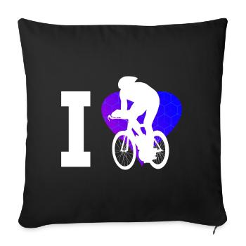 Vélo de route Femmes Vélo de route Vélo de route Vélo de route Vélo de route - Housse de coussin décorative 45 x 45 cm - noir - Devant