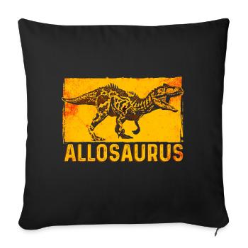 Allosaurus Dinosaur - Sofa pillowcase 17,3'' x 17,3'' (45 x 45 cm) - black - Front
