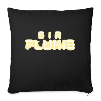 Sir Flukie - Sofa pillowcase 17,3'' x 17,3'' (45 x 45 cm) - black - Front
