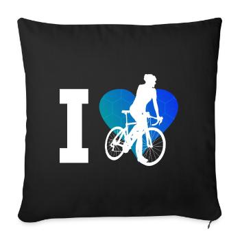 Vélo de route Vélo de route Pour hommes Roadbike Cycliste de route - Housse de coussin décorative 45 x 45 cm - noir - Devant
