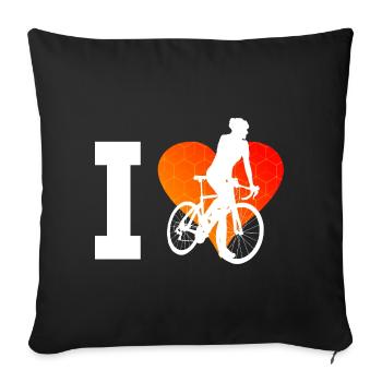 Vélo de route Roadbike Hommes Cyclistes de route Cyclisme de route Cyclisme de route - Housse de coussin décorative 45 x 45 cm - noir - Devant