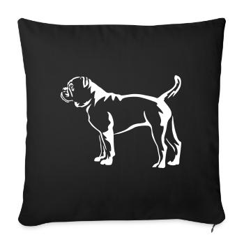 Continental Bulldog "Black Edition" - Sofa pillowcase 17,3'' x 17,3'' (45 x 45 cm) - black - Front
