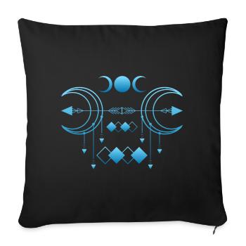 Symbolisme des signes - Housse de coussin décorative 45 x 45 cm - noir - Devant