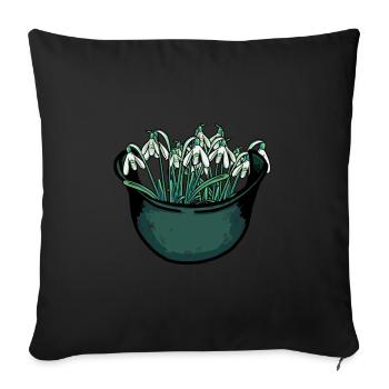 Soldier Soldiers Army Snowdrops War End - Sofa pillowcase 17,3'' x 17,3'' (45 x 45 cm) - black - Front