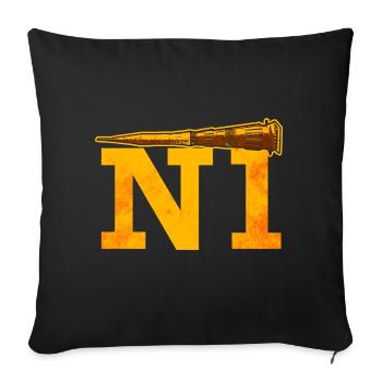 N1 Missile Soviet Union - Sofa pillowcase 17,3'' x 17,3'' (45 x 45 cm) - black - Front