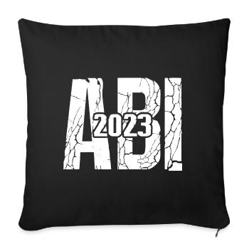 Certificat de fin d’études Abitur Abi Matura né en 2023 - Housse de coussin décorative 45 x 45 cm - noir - Devant