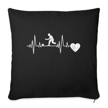 Bowling Bowling Bowling Bowler Cadeau Bowling Bowling Ball - Housse de coussin décorative 45 x 45 cm - noir - Devant