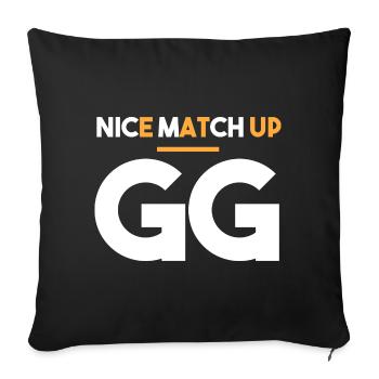 Beau jeu - GG - Housse de coussin décorative 45 x 45 cm - noir - Devant