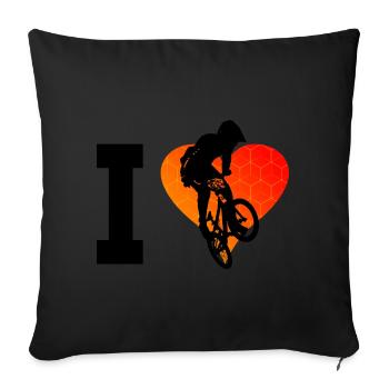 Bike Herren bmx fahrrad bmx jungen Damen Radfahren - Sofakissenbezug 45 x 45 cm - Schwarz - Vorne