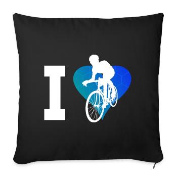 Road Cycling Women's Road Bike Roadbike - Sofa pillowcase 17,3'' x 17,3'' (45 x 45 cm) - black - Front