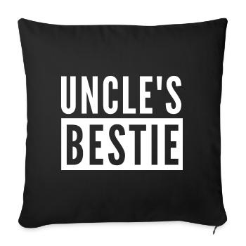 UNCLE'S BESTIE - Sofa pillowcase 17,3'' x 17,3'' (45 x 45 cm) - black - Front
