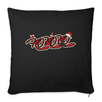 Ho Ho Ho - Christmas Weihnachten - Sofa pillowcase 17,3'' x 17,3'' (45 x 45 cm) - black - Front