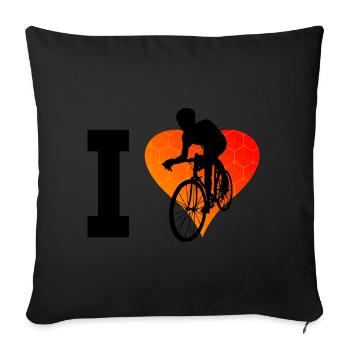 Vélo de route Hommes Vélo de route Vélo de route Vélo de route - Housse de coussin décorative 45 x 45 cm - noir - Devant