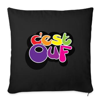 IT'S PHEW - Sofa pillowcase 17,3'' x 17,3'' (45 x 45 cm) - black - Front