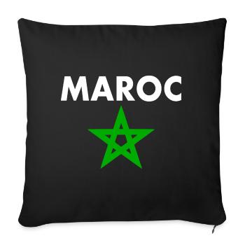 Maroc - Housse de coussin décorative 45 x 45 cm - noir - Devant