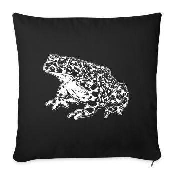 Toad Frog Graphic Aquatic Amphibian Frog Lovers - Sofa pillowcase 17,3'' x 17,3'' (45 x 45 cm) - black - Front