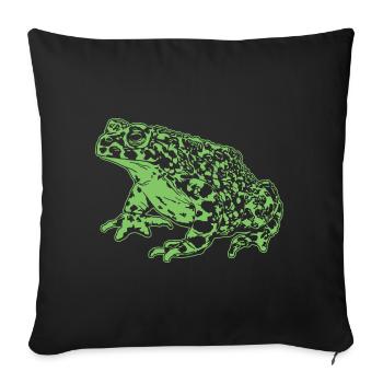 Toad Frog Graphic Aquatic Amphibian Frog Lovers - Sofa pillowcase 17,3'' x 17,3'' (45 x 45 cm) - black - Front