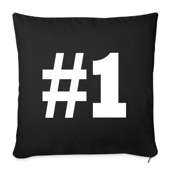 #1 - Housse de coussin décorative 45 x 45 cm - noir - Devant