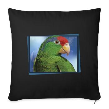 Le perroquet Tamaulipas - Housse de coussin décorative 45 x 45 cm - noir - Devant