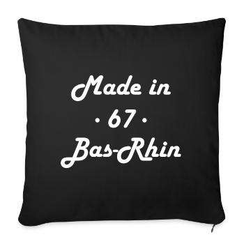 Made in Bas Rhin - Housse de coussin décorative 45 x 45 cm - noir - Devant