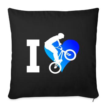 BMX Hommes BMX Vélo Cyclisme BMX Garçons - Housse de coussin décorative 45 x 45 cm - noir - Devant