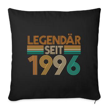 Jahrgang 1996 27 Jahre Geburtstag - Sofakissenbezug 45 x 45 cm - Schwarz - Vorne