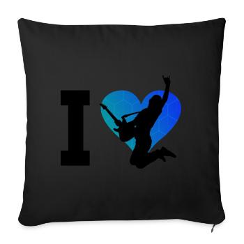 guitare classique guitare électronique Hommes - Housse de coussin décorative 45 x 45 cm - noir - Devant
