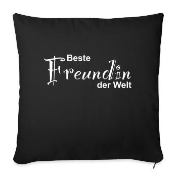 Beste Freundin der Welt Design - Sofakissenbezug 45 x 45 cm - Schwarz - Vorne
