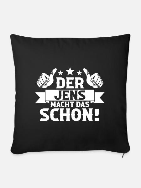 Jens - Sofakissenbezug 45 x 45 cm - Schwarz