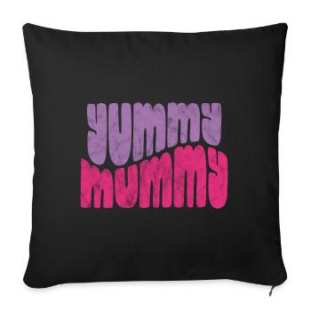 Yummy Mummy - Sofa pillowcase 17,3'' x 17,3'' (45 x 45 cm) - black - Front