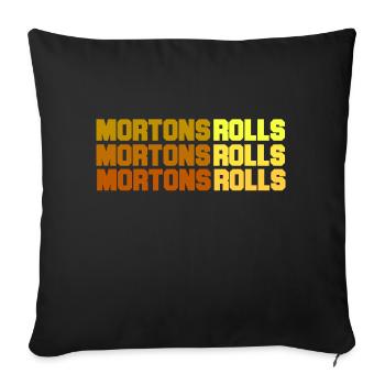 Rouleaux Mortons - Housse de coussin décorative 45 x 45 cm - noir - Devant