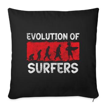 Surfing Wave Windsurfing Nature - Sofa pillowcase 17,3'' x 17,3'' (45 x 45 cm) - black - Front