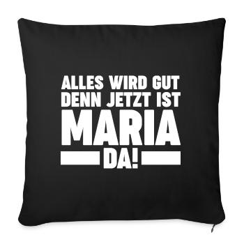 Maria - Sofakissenbezug 45 x 45 cm - Schwarz - Vorne