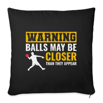 Völkerball Spieler Trainer Team Sport Lustig - Sofakissenbezug 45 x 45 cm - Schwarz - Vorne