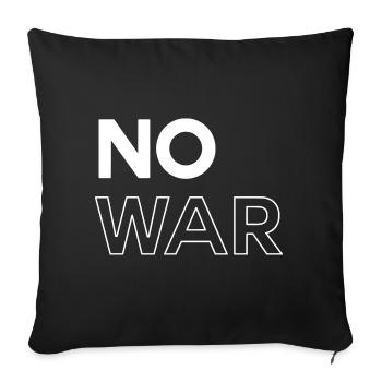Pas de guerre - Housse de coussin décorative 45 x 45 cm - noir - Devant