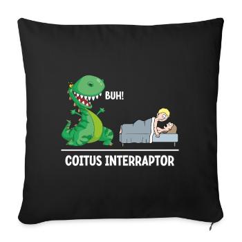 Coitus Interraptor - Sofakissenbezug 45 x 45 cm - Schwarz - Vorne