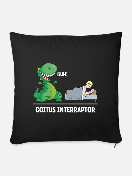 Coitus Interraptor - Sofakissenbezug 45 x 45 cm - Schwarz