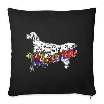 English Setter English Setter Mama - Sofa pillowcase 17,3'' x 17,3'' (45 x 45 cm) - black - Front