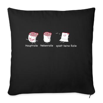 Rollenspiel und chillen (b) - Sofakissenbezug 45 x 45 cm - Schwarz - Vorne